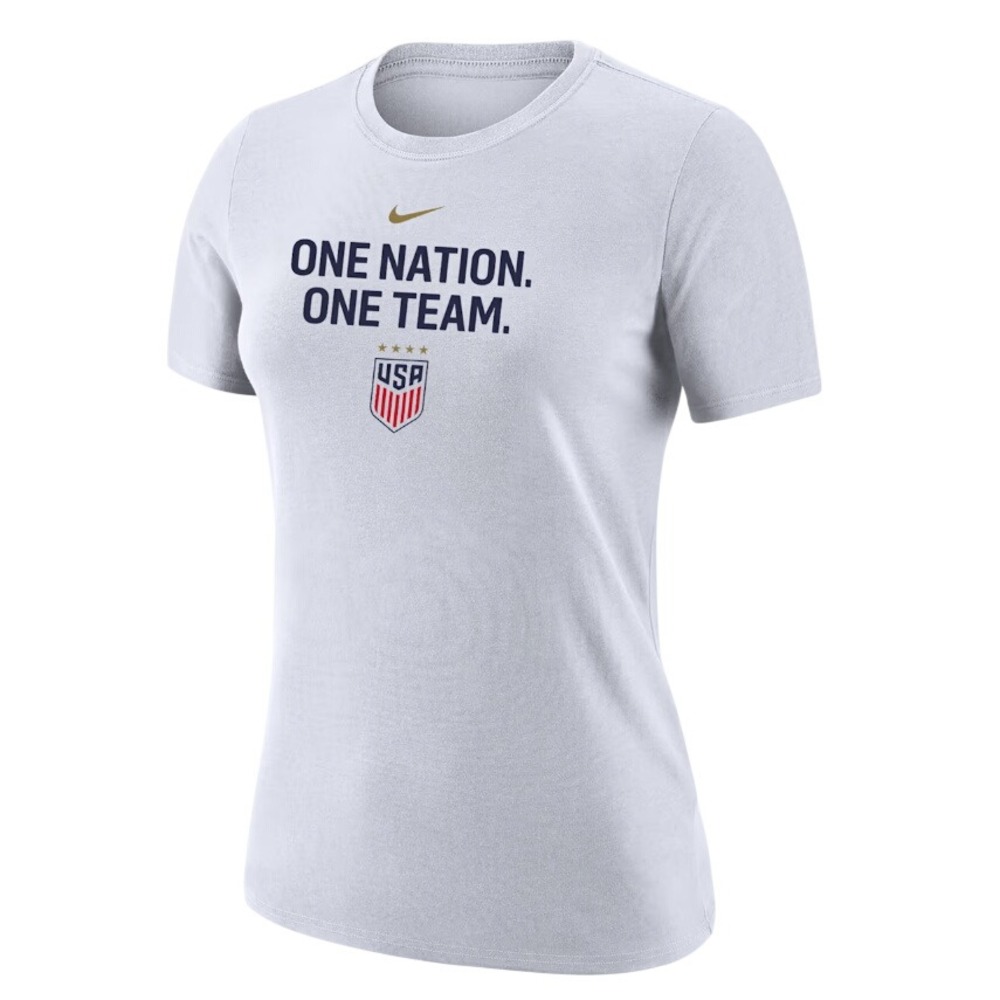 Nike USWNT One Nation One Team Soccer T-Shirt‎ Womens Large White US Soccer Tee